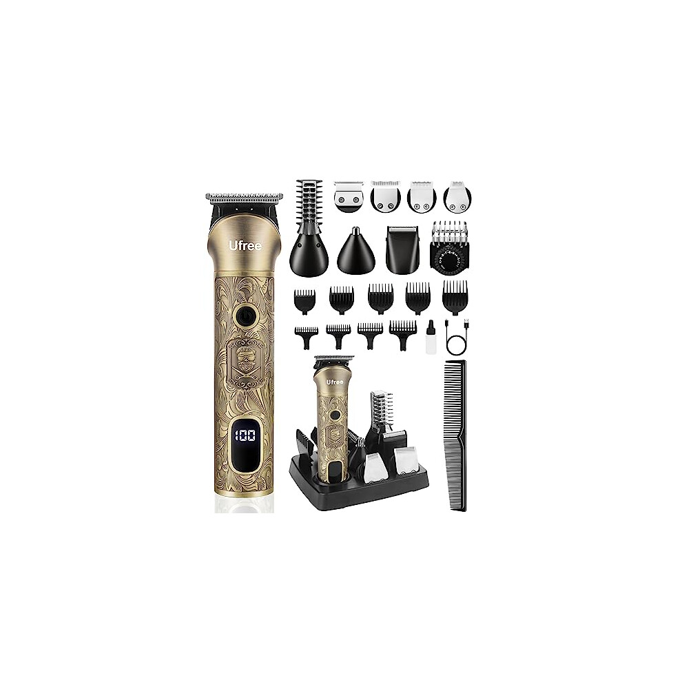 Ufree Beard Trimmer For Men, Shaving Kit For Nose Hair Mustache Body Facial, Cordless Hair Clipper, Electric Razor For Men 7 In 1 Beard Grooming Kit