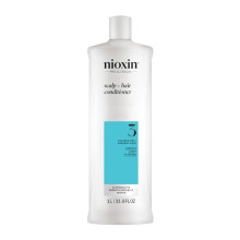 Nioxin System 3 Scalp + Hair Conditioner - Hair Thickening Conditioner for Coloured, Dry and Damaged Hair with Light Thinning - with Biotin & Niacina