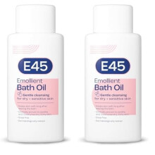 E45 Bath Oil 500 ml ? E45 Bath Oil Emollient to Moisturise & Hydrate Dry Skin ? Gently Cleanses for Soft Skin ? Soap Free & Perfume Free Emollient Ba