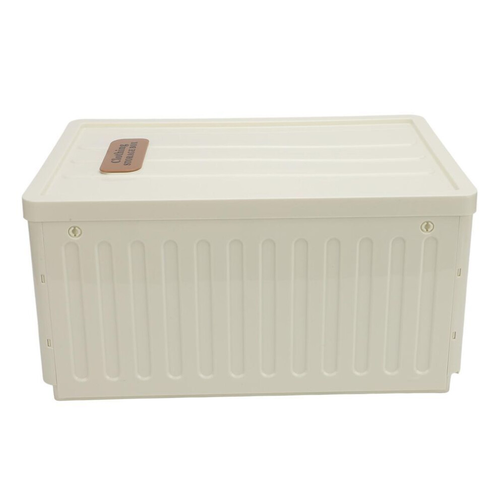 (beige) Foldable Closet Organizer 9 Grids Wardrobe Clothing Storage Bin With Lid Washable Stackable Folding