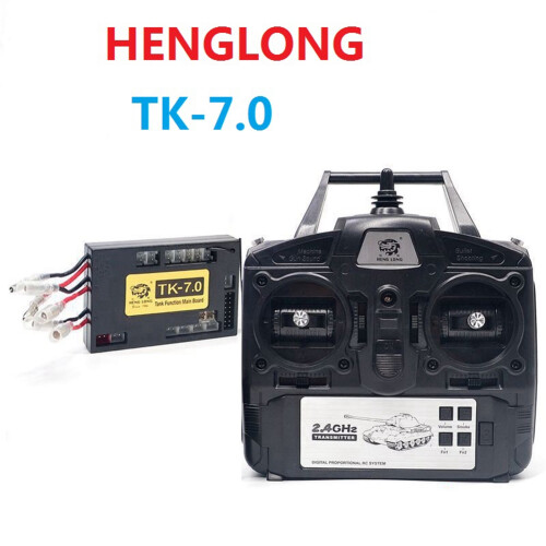 1/16 RC Car Remote Control 7.0 Mainboard + 2.4G Transmitter Remote Control System Set for RC Tank Model 2