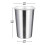 Premium Stainless Steel Cups 16 Oz Pint Cup (8 Pack) - Stackable Durable Cup 3