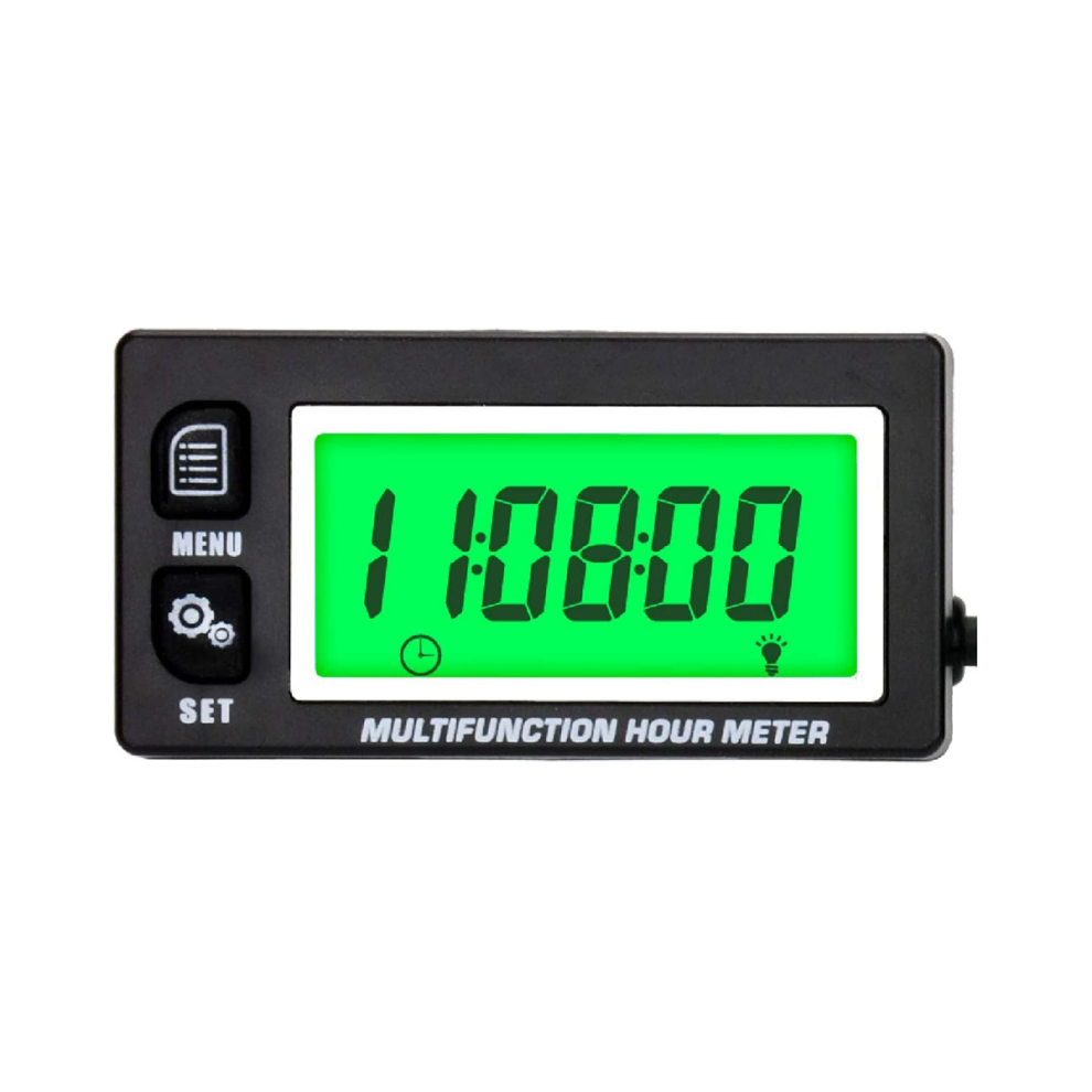 Lcd Digital BetriebsstundenzäHler Drehzahlmesser Motorthermometer Austauschbare Uhr FüR Motorrad Atv Marine Boot Benzinmotoren-image