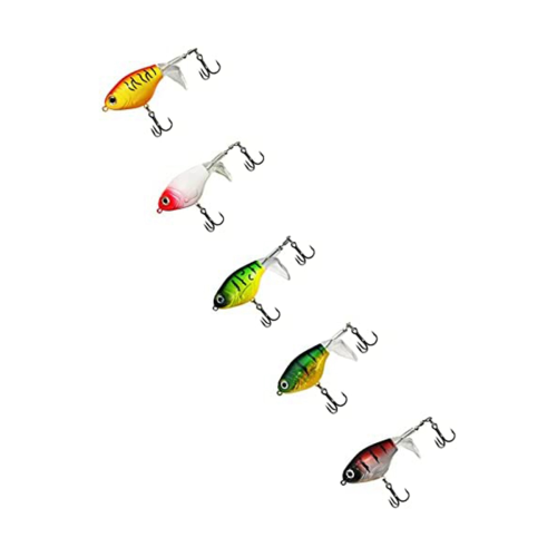 Set Topwater-Köder mit schwimmendem Traktor, rotierendem Schwanz, Propellerbox, künstlicher Oberfläche, harter Köder, 5 Stück 1