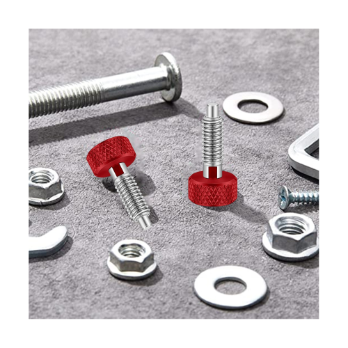 2 Packs Red Hand Retractable Spring Plunger with Knurled Handle M6 Type for Rolling Toolbox 2