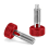2 Packs Red Hand Retractable Spring Plunger with Knurled Handle M6 Type for Rolling Toolbox 1