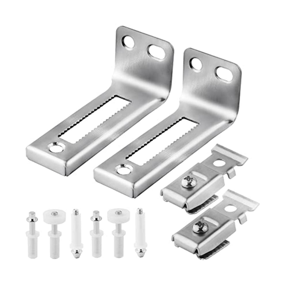 Bi Fold Door Hardware Set, 2 Packs Of Louver Door Hardware, Contains Top And Bottom Pivots, Brackets And Guide Wheel 4852847350512