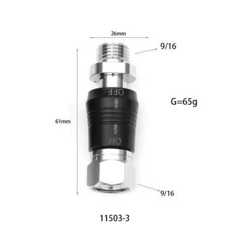 Scuba Diving Regulator Adaptor 9/16 Thread Connector with on Off Switch BCD Valve Medium Pressure Replacement,Style C 1