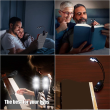 Notenpultleuchte, LED-Buchleuchten zum Anklemmen, Leselampe im Bett, 2 Helligkeitsstufen, Perfekt für Bücherwürmer, Klavierspieler, Kinder