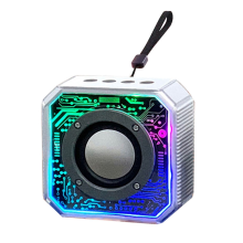 Transparenter Mecha Bluetooth-Lautsprecher RGB Pickup Outdoor Tragbare Heimlaterne Kleiner Mini-Lautsprecher Weiß