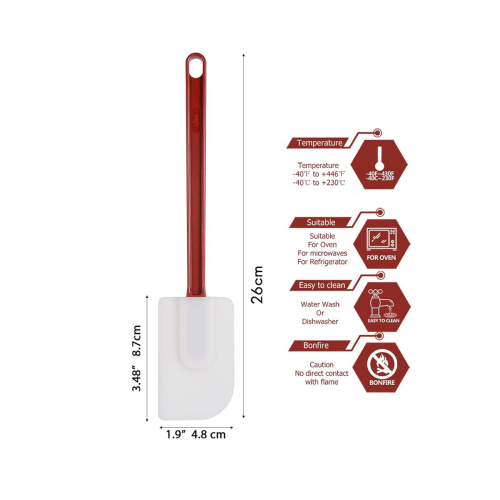 3Pack Spatulas Silicone Heat Resistant, Spatula Silicone , Rubber Scraper Spatula 10 Inches, Kitchen Use A 2