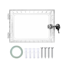 Cutie cu lacăt pentru termostat cu cheie, protecție transparentă pentru termostat montat pe perete, compatibil 6,5in x 3,9in x 2in