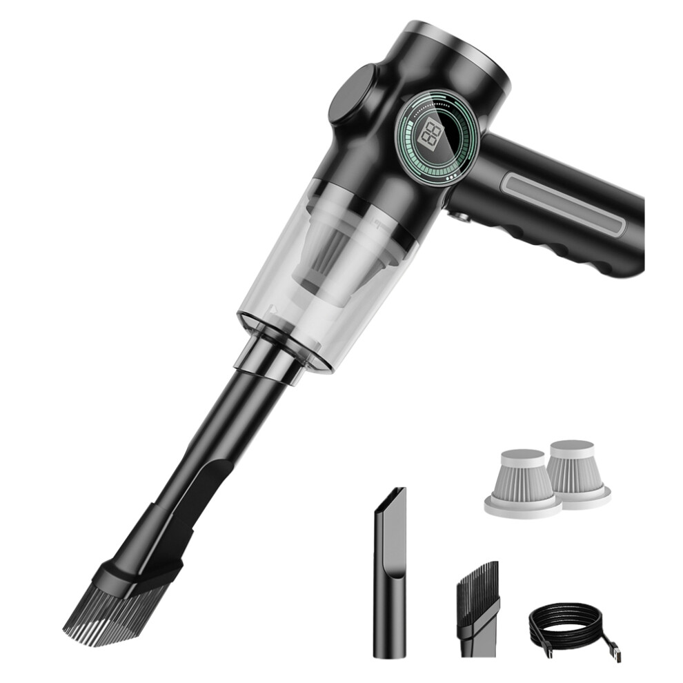Wireless Car Vacuum Cleaner Portable Suction Automobile Handheld Dust Collector Machine Small Mini Dust Blower- Black 4852847355159
