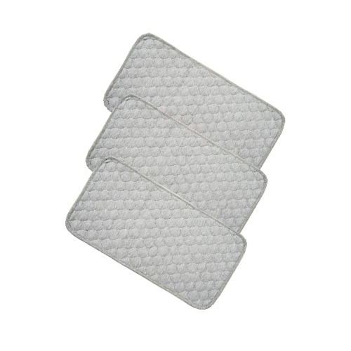 Baby Diaper Pads Bamboo Quilted Thicker Waterproof Changing Pad Liners, 3 Count Gray 1