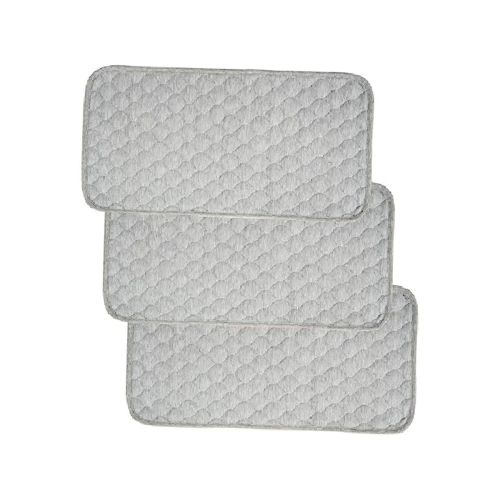 Baby Diaper Pads Bamboo Quilted Thicker Waterproof Changing Pad Liners, 3 Count Gray 2