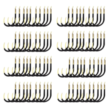 100Pcs Fishing Hooks Aberdeen Hooks Long Wire for Sunfish Small Bass Trout Freshwater Size 2