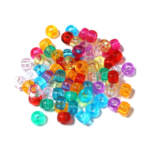 Cuentas Kandi a granel para hacer manualidades, hacer joyas, pulseras Kandi, 6 x 9 mm, aproximadamente 1800 unidades, transparentes