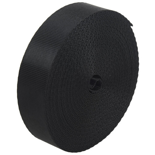 Black 10 Yards Nylon Webbing Tape Multi-use Strap Strapping (25mm) Width 2