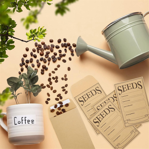 100Pcs Seed Envelopes 3.1X4.7 Inch, Seed Envelopes Brown Paper Seed Packets Envelopes for Storage Vegetable 2
