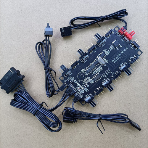 RGB AURA ARGB Cable Splitter Hub Case Temperature Control Controller Extension Cable Adapter LED Strip Light 2