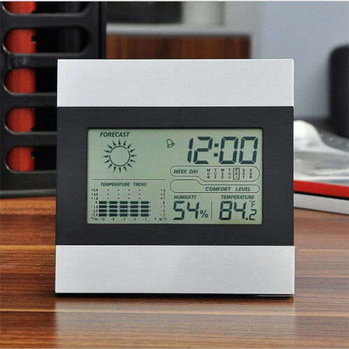 Digital Indoor Electronic Thermometer Wireless Weather Station Measuring Humidity Temperature Meter Date 1