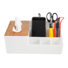 Büro Desktop Schreibwaren Lagerung Tissue Box Haushalt PP Material Desktop Tissue Kosmetik Lagerung Box
