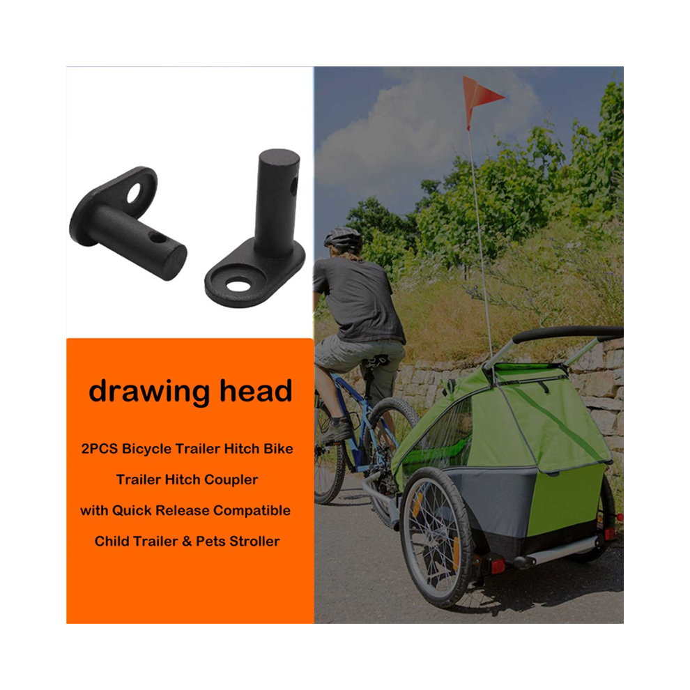 2PCS Bicycle Trailer Hitch Bike Trailer Hitch Coupler with Quick Release Compatible Child Trailer & Pets Stroller