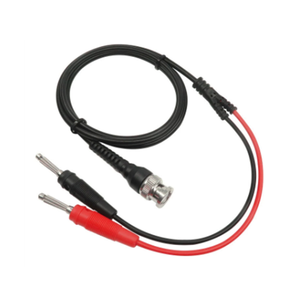 P1009 Bnc To Dual 4Mm Stackable Banana Plug Test Lead Probe Bnc Cable For Oscilloscope Signal Generator 120Cm 4852847373979