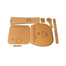 DIY Leren Gereedschapsset Kraft Handtas naaipatroon DIY Handgemaakte Ambachtpatroon Afmetingen van het voltooide product: 21 x 19 x 6,5 cm