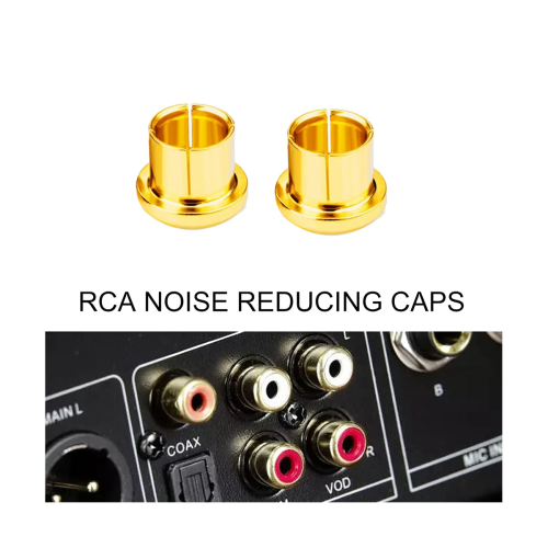 8Pcs Gold Plated RCA Protection Cap Plug Short-Circuit Socket Phono Connector Shielding Plug Socket Protection Cover Cap 2