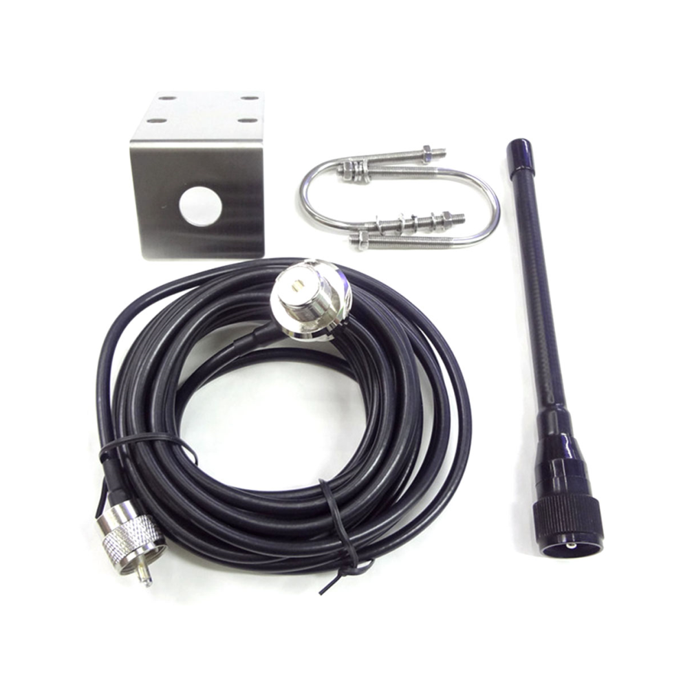 Kepptory Vhf Marine Antenna 156-163Mhz Rubber Waterproof Mast Aerial With 5M Rg-58 Cable For Boat Sailboat Yacht