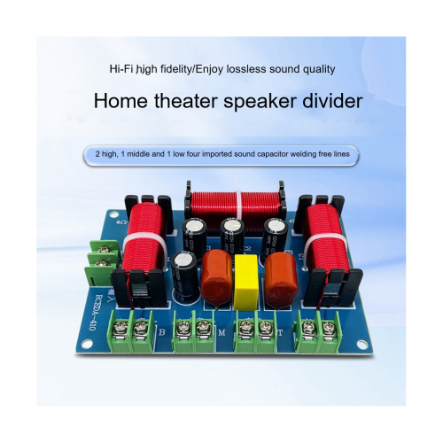 200W Speaker Crossover Double Treble+Midrange+Bass 4 Way Speaker Audio Frequency Divider Home Theater Speaker Divider 1