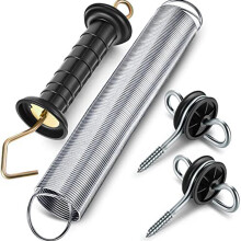 Kit de 4 manijas para portones de cerca eléctrica, kit de anclajes para portones de cerca eléctrica, kit de manijas para portones con resorte
