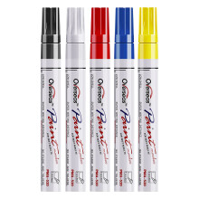 Paint Marker Pens - 5 Colors Permanent Oil Based Paint Markers, Medium Tip, Quick Dry and Waterproof Marker