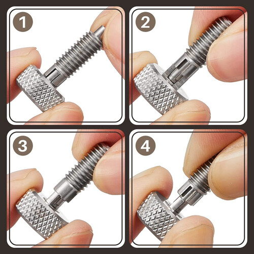 Hand Retractable Spring Plunger with Knurled Handle Stainless Steel Lock-Out M6 Type Release Pins for Rolling Toolbox B 1