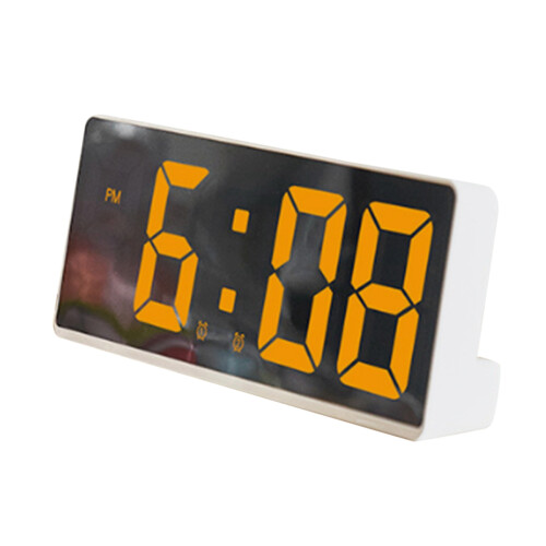Digital Alarm Clock Simple LED Clock Screen Digital Clock Bedroom Bedside Clock Orange 1