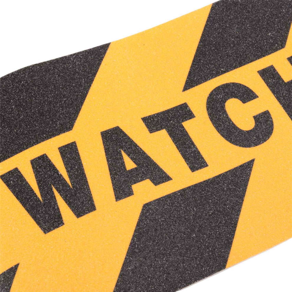Bodenaufkleber Mit Der Aufschrift „Watch Your Step“, 15,2 X 61 Cm, Warnschild-Aufkleber, Bodenband, Anti-Abrasives Klebeband-image