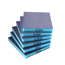 6Pcs Sanding Sponge, 60/80/100/180/240/320 Grit, Double Sided Sanding Block, Wet and Dry Dual Use for Wood Metal Wall
