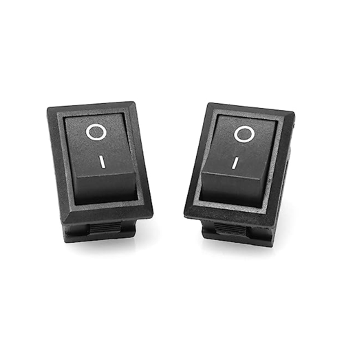 Embedded Wire Switch Black Duplex Switch Straight-Through Rocker Switch Suitable for Dual-Control Desk Lamp 2
