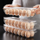 Clear Plastic Egg Holder - 14 Egg Tray Holder - Free Fridge Organizer with Lid, Refrigerator Storage Container 5