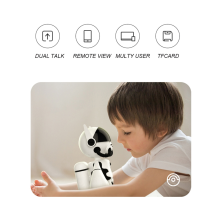 1080P Astronautenroboter-Webcam, IP-WLAN, kabellose Baby-Überwachungskamera mit Nachtsicht-Rauschunterdrückung (weiß)