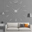 3D Clock Hands,DIY Clock Movement Mechanism Needles,Wall Accessories Part Replacement,Silver 3
