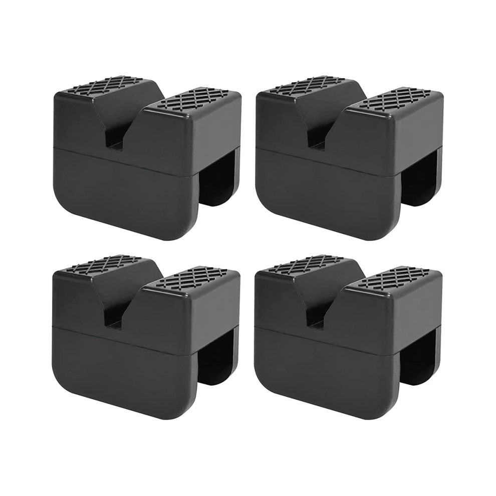 Jacks Stand Pads, Universal Rubber Jacks Pad Adapter, Rail Pinch Welds Protector, 4 Pack 4852847384494