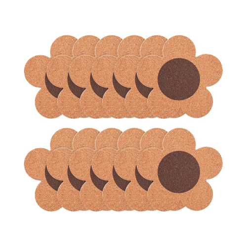 Kissmii 12 Sous-Verres Ronds En Liège Absorbants 15,2 Cm - Protection Table Avec Style Naturel
