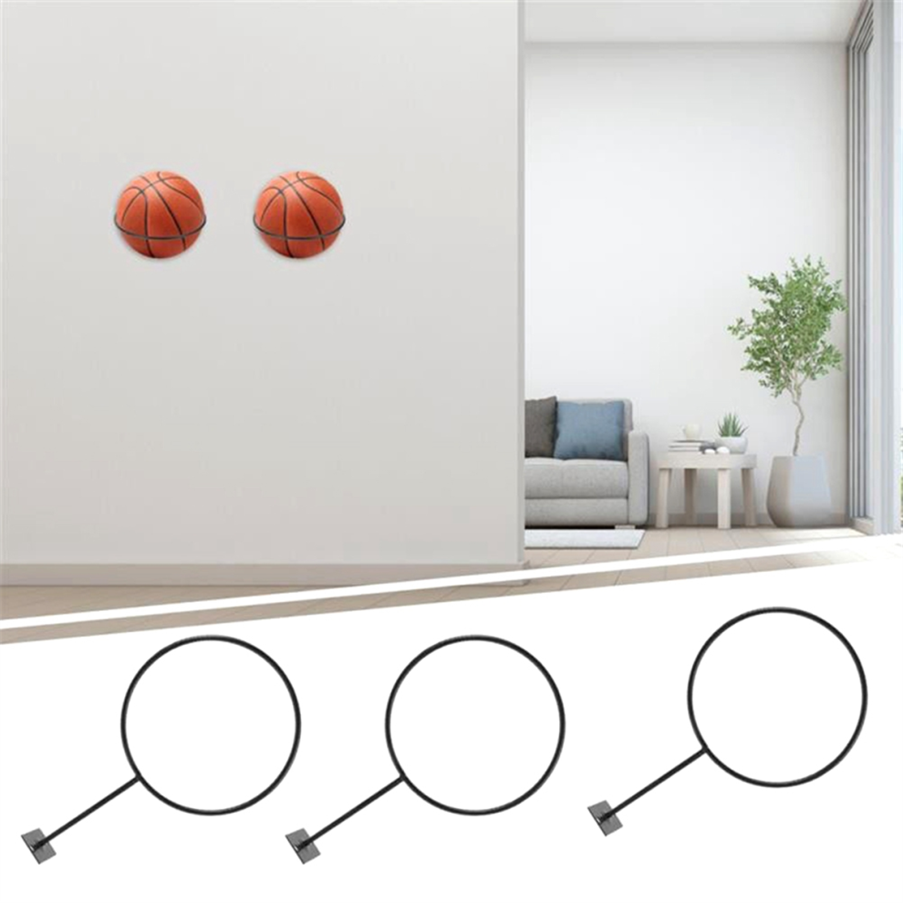 Kepptory 5Pcs Wall Ball Holders Wall Basketball Shelf Football Display Stands Basketball Storage Racks Soccer Wall Mounted Shelf