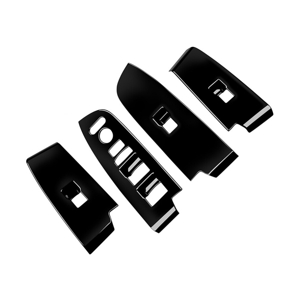 Car Glossy Window Glass Lift Button Switch Cover Trim Door Armrest Panel For -V Vezel 2021 2022 Lhd Black 4852847393694