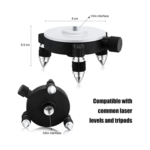 360Adjust Laser Level Adapter Rotating Base for Laser Level Tripod Connector Pivoting Base Fine Tuning Holder 1