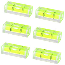 Set de 6 mini nivele cu bulă, pătrate, 10x10x29 mm, pentru rame de perete, afișe de artă, agățarea fotografiilor, RV, trepied, măsurare