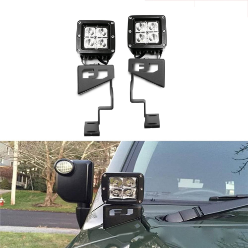 Car LED Front Cowl Light Work Lighting Bracket Mounting Holder Hood Spotlight Bracket for Cruiser 2007-2016 2