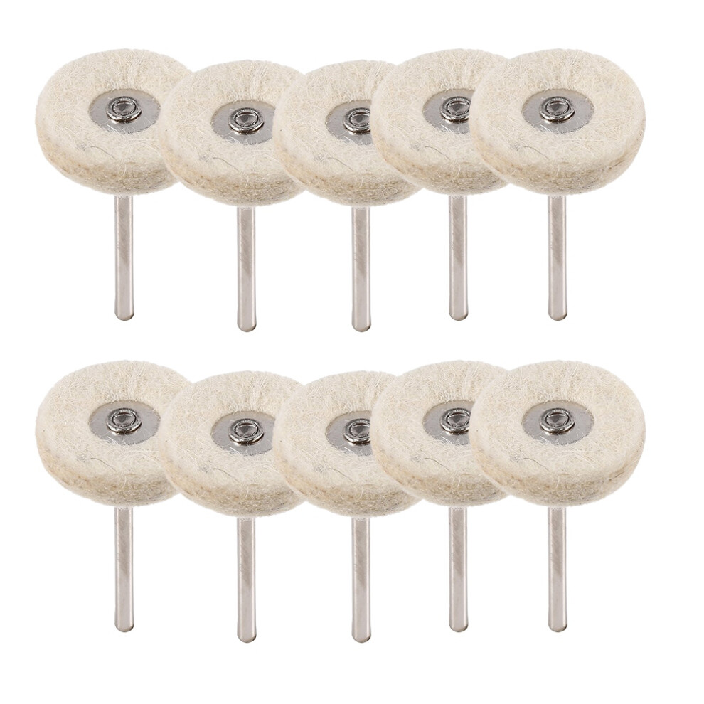10 Pieces 25Mm Felt Installation Polishing Pad Jewelry Polishing Polishing Polishing Pad Set T-Shaped Rotary Drill Grinder Brush Rotating Handle 4852847395223